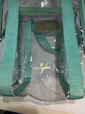 Jon Hart Clear Shag Bag Mint Webbing Stadium Appeoved NWT